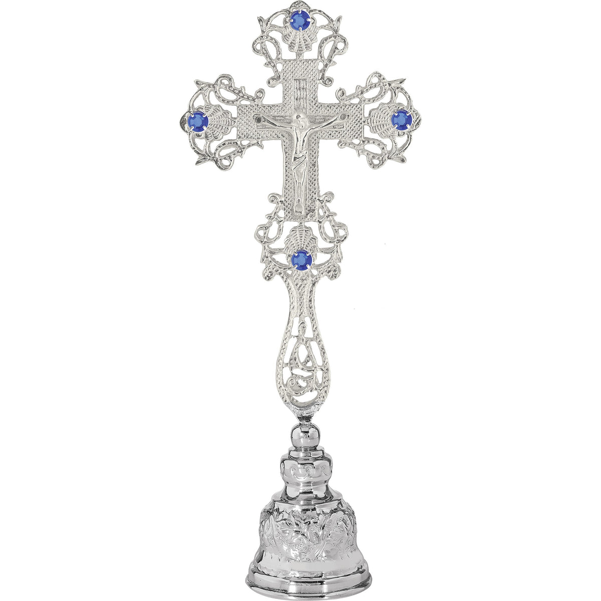 Blessing Cross Openwork on Bell Stand - TheHolyArt