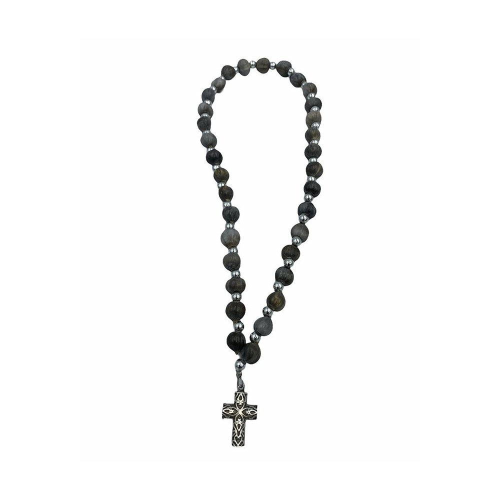 Prayer Rope Tears of the Virgin 33 bead Carved Cross