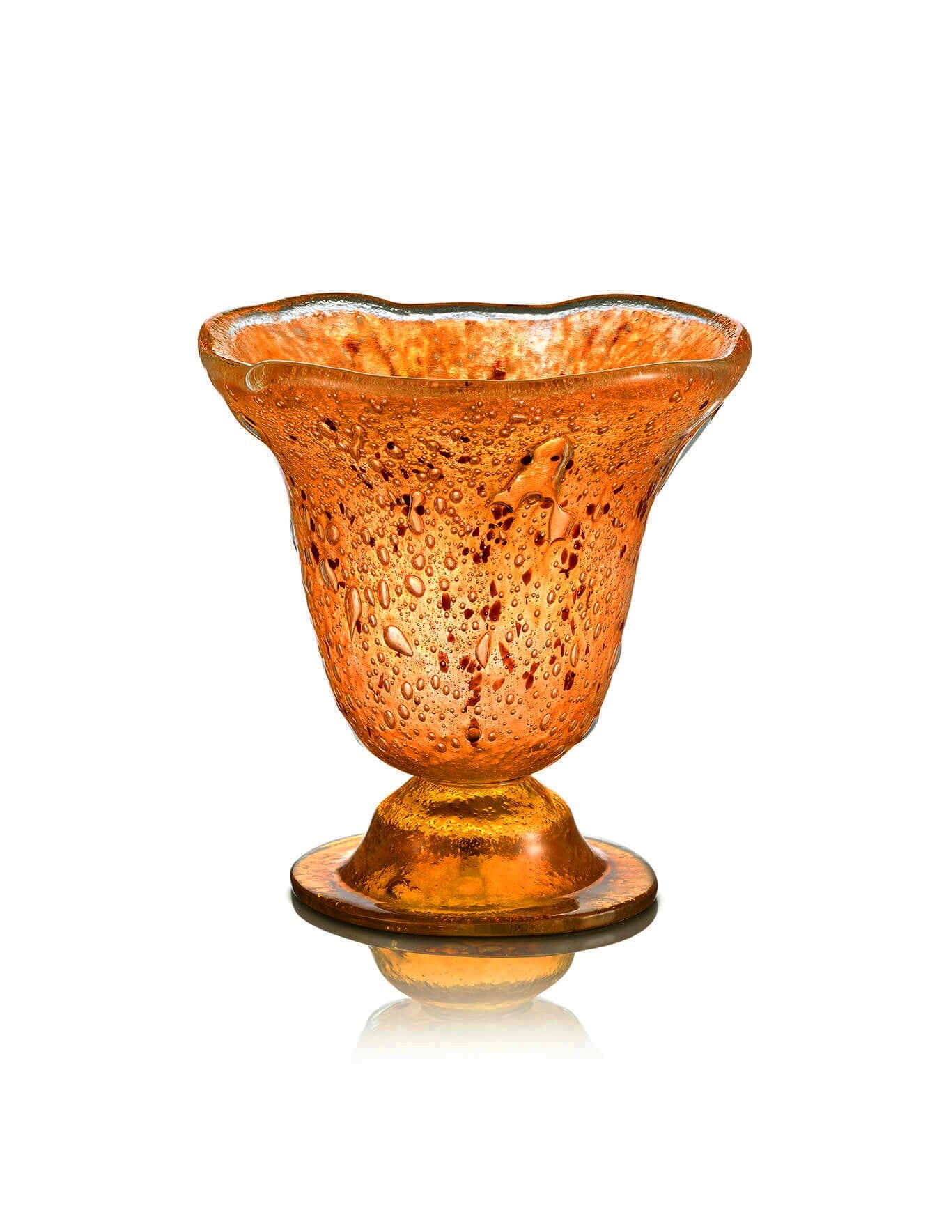 Glass vigil lamp Blown Glass design – front view | TheHolyArt