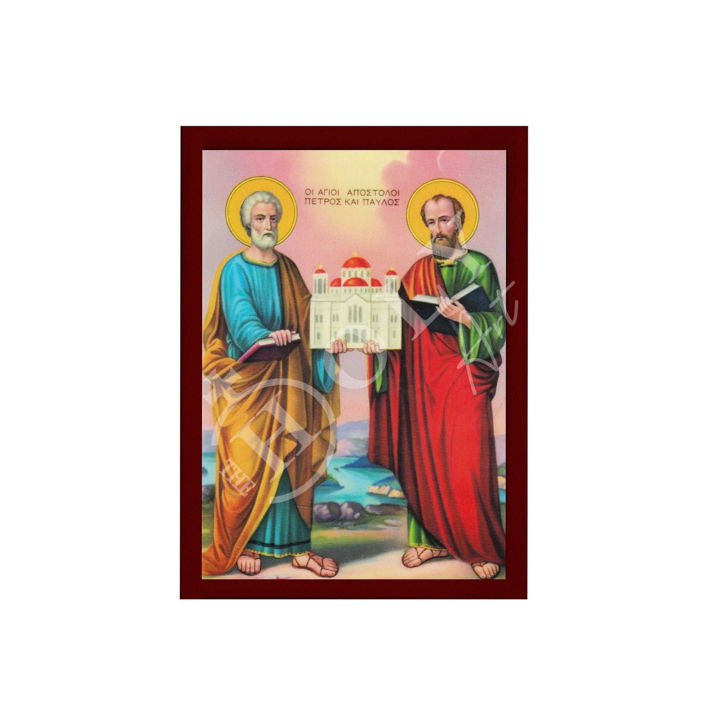 Apostle Peter and Paul icon, Handmade Greek Orthodox icon of St Peter and St Paul the Apostles, Byzantine art wall hanging, religious gift TheHolyArt