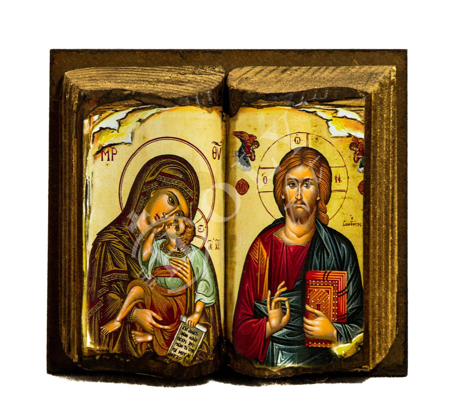 20 pcs Custom Greek Handmade Orthodox icon Bomboniera Martyrika Wedding Baptism Christening Favors 13x13cm TheHolyArt