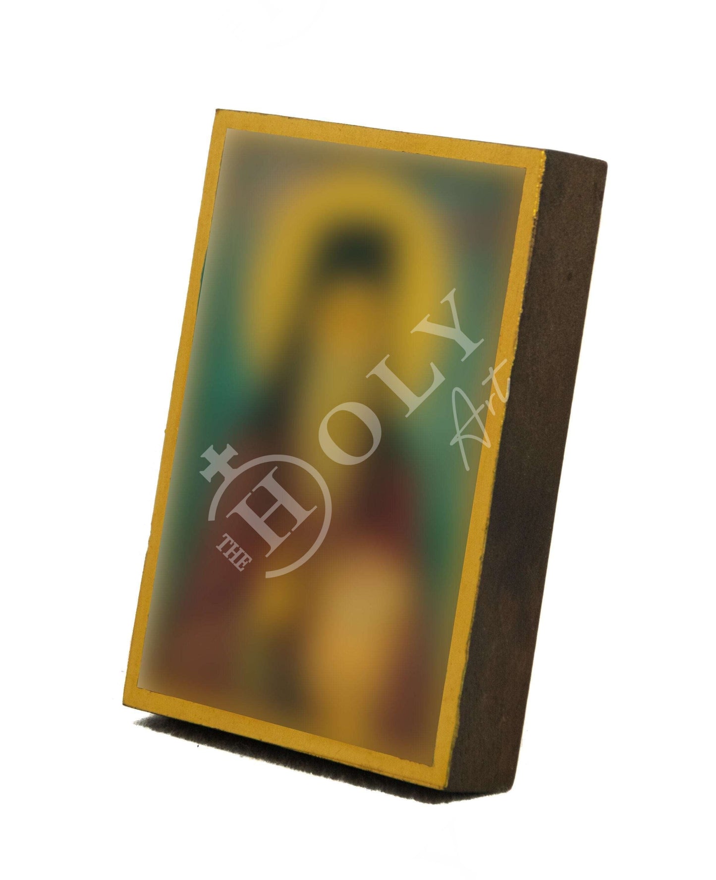 Archangel Michael icon, Handmade Greek Orthodox icon of St Michael, Byzantine art wall hanging on wood plaque religious icon, religious gift