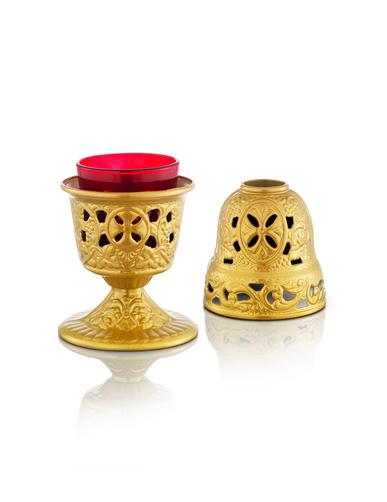Orthodox vigil lamp Pinecone – detail view | TheHolyArt