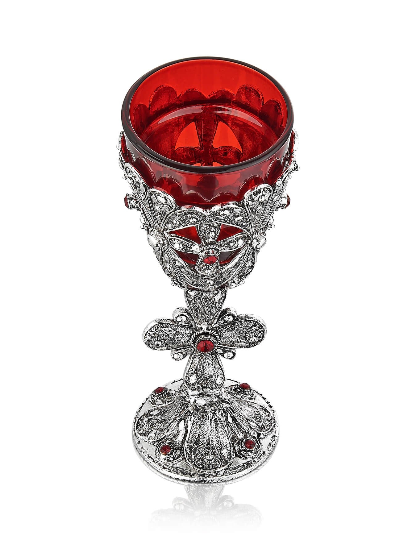 Ioannina vigil lamp Byzantine with Cross – detail view | TheHolyArt