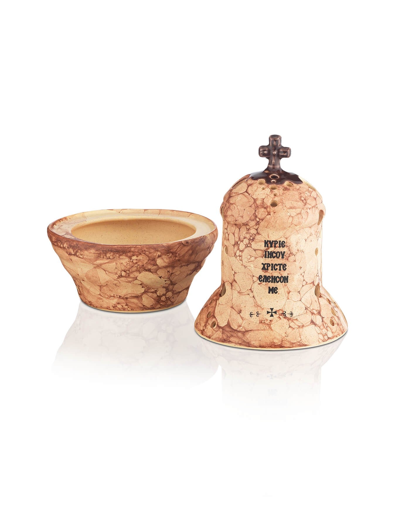 Ceramic vigil lamp – with glass cup | TheHolyArt