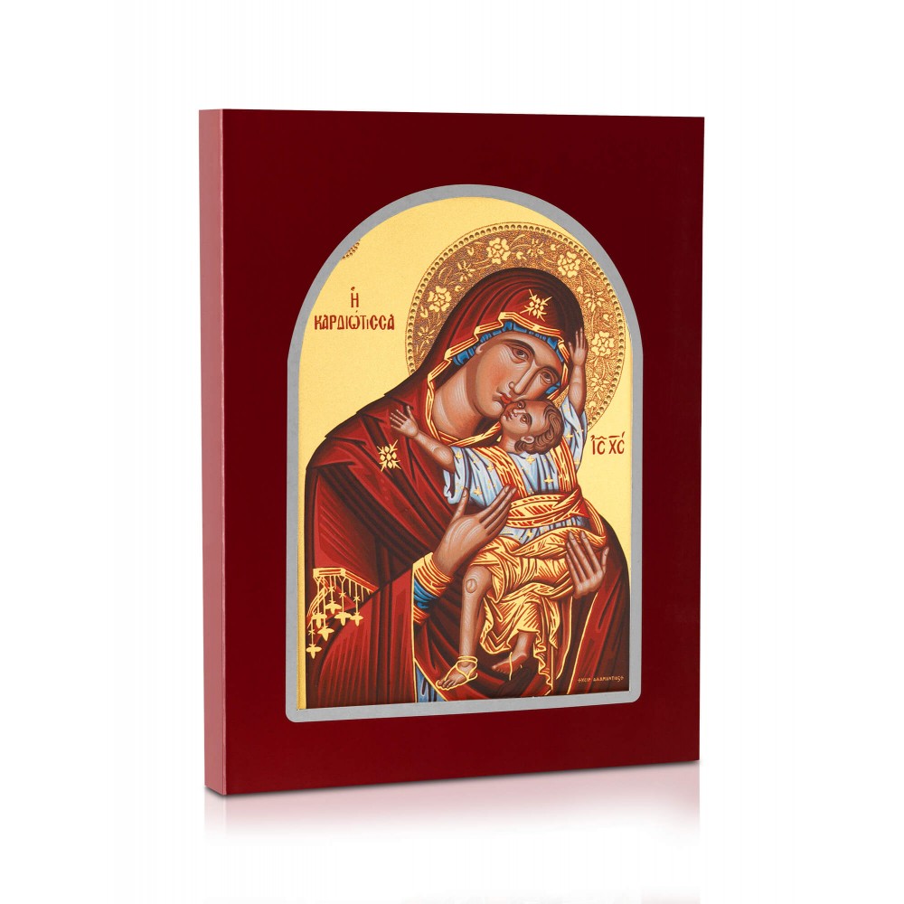 Virgin Mary Kardiotissa - Carved Wood - 4