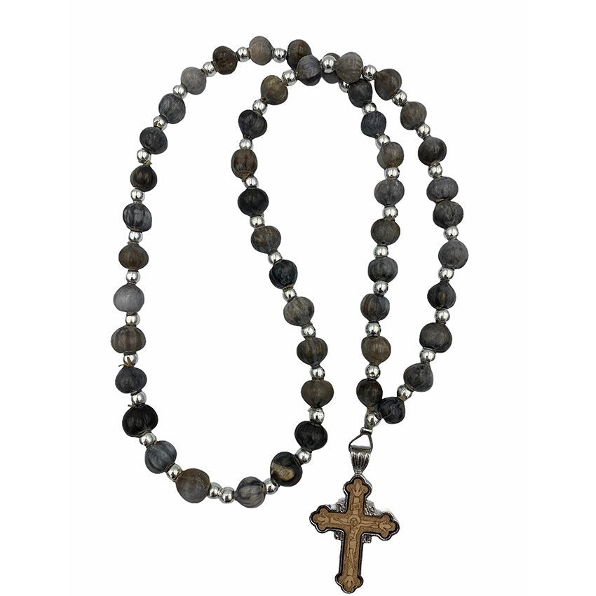 Prayer Rope Tears of the Virgin 50 bead Crucifix Silver