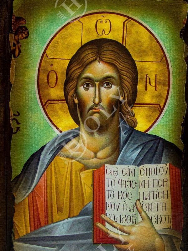 Christian Iconostasis with Jesus Christ St John Forerunner Virgin Mary Handmade Mount Athos wooden Altar Orthodox Icon religious plaque gift 57x52cm TheHolyArt