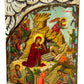 Nativity Jesus Christ icon, Birth of Jesus Greek handmade Orthodox Icon, Byzantine art wall hanging canvas wood icon, wedding gift 38x25cm TheHolyArt