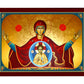 Virgin Mary icon Panagia Platytera, Handmade Greek Orthodox Icon, Mother of God Byzantine art, Theotokos wall hanging wood plaque TheHolyArt