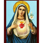 Virgin Mary icon Blessed Heart, Handmade Greek Catholic Icon, Mother of God Byzantine art, Theotokos wall hanging wood plaque, decor TheHolyArt