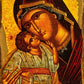 Virgin Mary icon Panagia, Handmade Greek Orthodox Icon of Theotokos, Mother of God Byzantine art wall hanging wood plaque, religious decor TheHolyArt