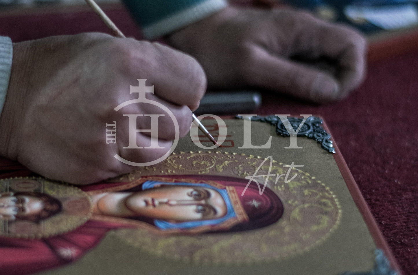 Christian Gold Plated Bronze Handmade Zeon container, Greek Orthodox Liturgy Altar Church utensils server metal jug, religious gift - TheHolyArt