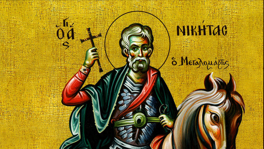 Saint nikitas orthodox handmade icon