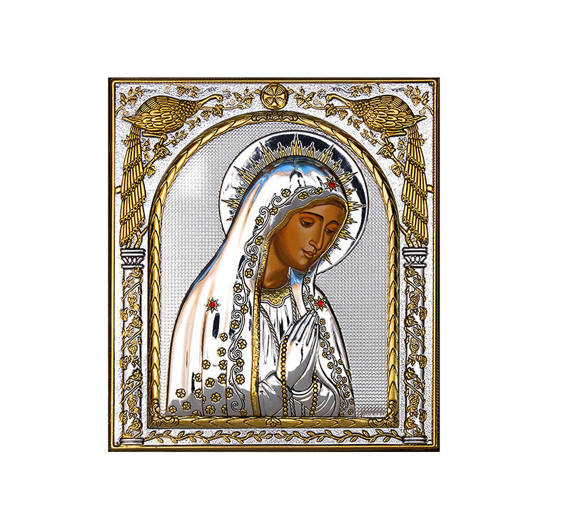 VIRGIN MARY SILVER ICON
