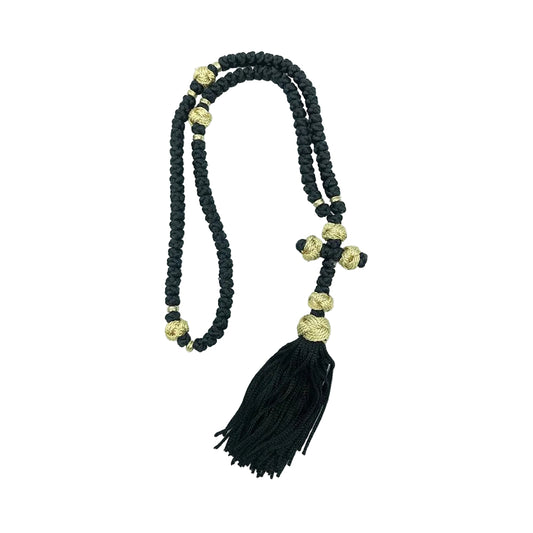 Prayer Rope 100 knot with Walnut Knot Greek Orthodox Komboskini