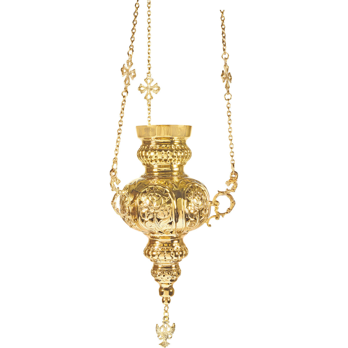 Hanging Vigil Lamp Gilded and Pierced - TheHolyArt