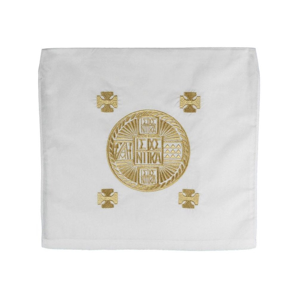 Prosphora Holder with Prosphora Seal Design handmade Greek Orthodox embroidered church pouch - TheHolyArt