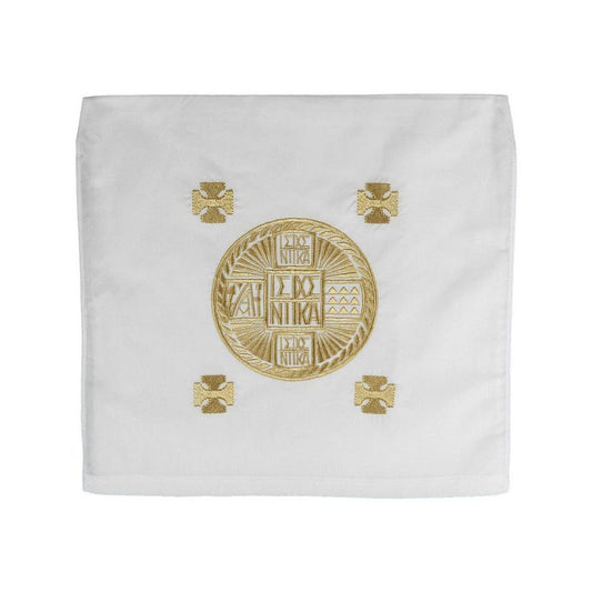 Prosphora Holder with Prosphora Seal Design handmade Greek Orthodox embroidered church pouch - TheHolyArt