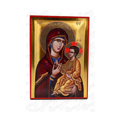 Heiliger Andreas Ikone der Apostel, Handgemachte griechisch-orthodoxe Ikone des Heiligen Andreas, byzantinische Kunst Wandbehang Holzplakette mit Blattgold religiöses Geschenk