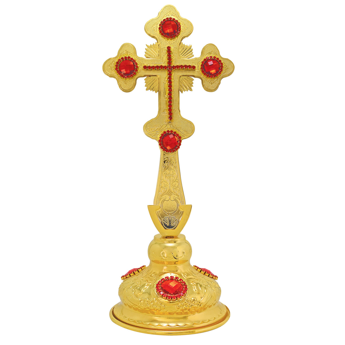 Standing Blessing Cross with Large Stones - TheHolyArt