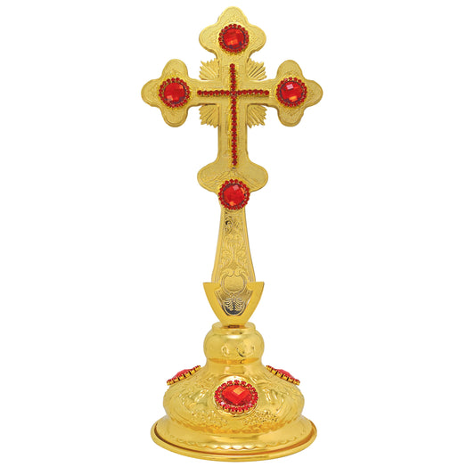 Standing Blessing Cross with Large Stones - TheHolyArt