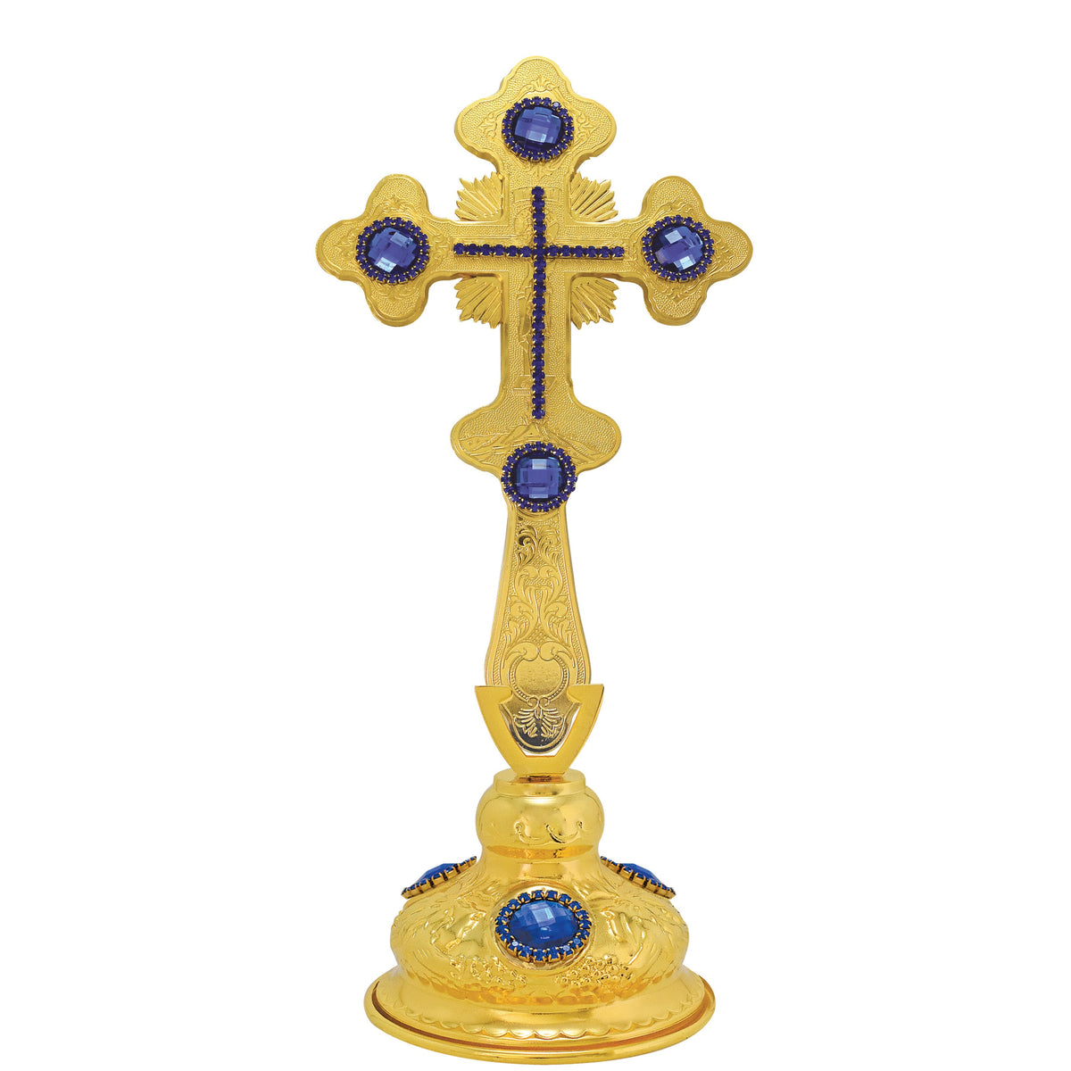 Standing Blessing Cross with Large Stones - TheHolyArt