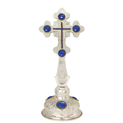 Standing Blessing Cross with Large Stones - TheHolyArt