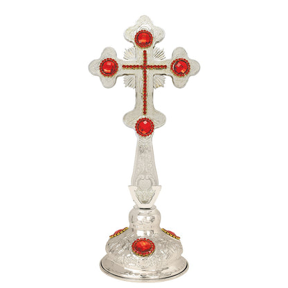 Standing Blessing Cross with Large Stones - TheHolyArt
