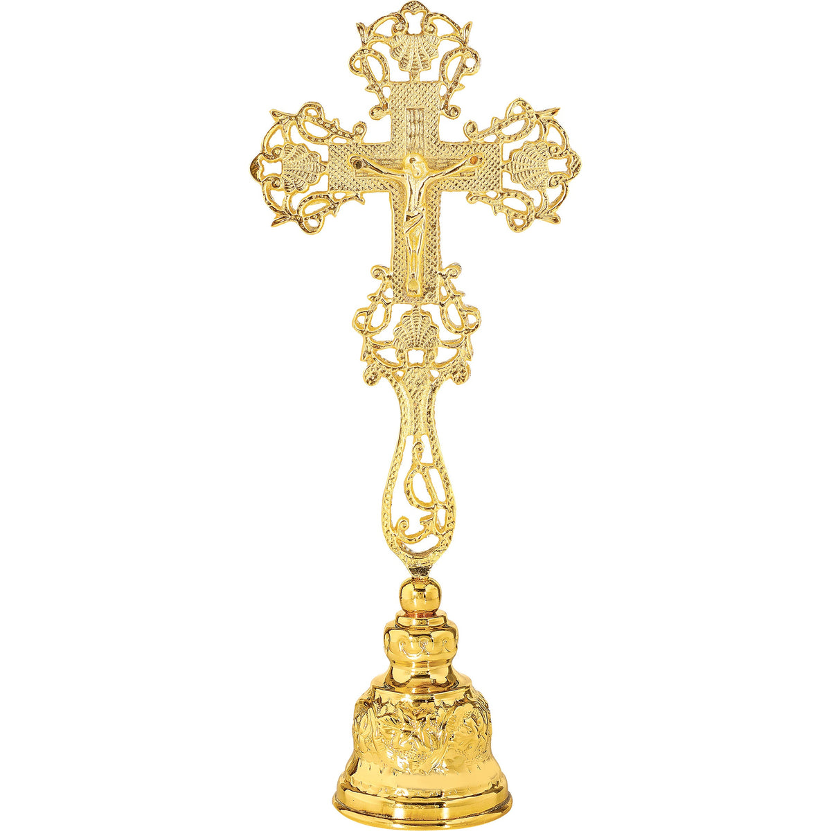 Blessing Cross Openwork on Bell Stand - TheHolyArt