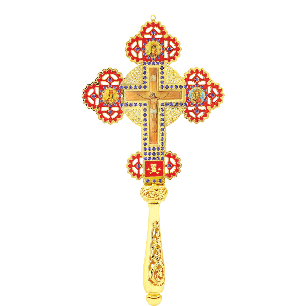 Blessing Cross Trefoil Jewelled - TheHolyArt