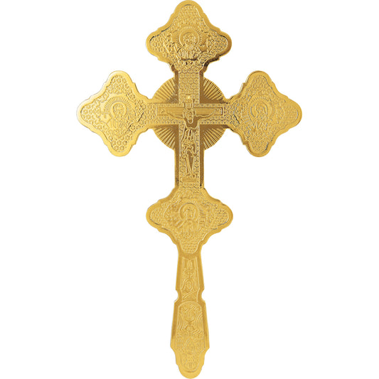 Blessing Cross Embossed with Round Halo - TheHolyArt