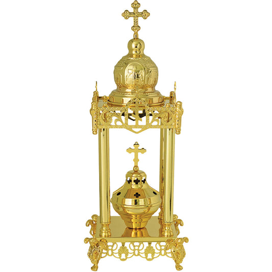 Altar Tabernacle Artophorion with Dome and Pierced Columns - TheHolyArt