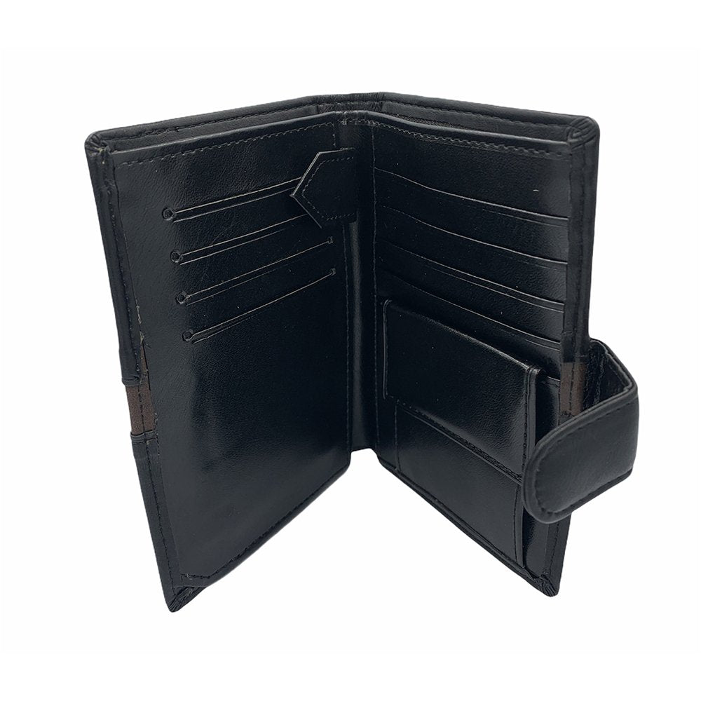 Men's Greek Orthodox cross vertical faux leather wallet - TheHolyArt