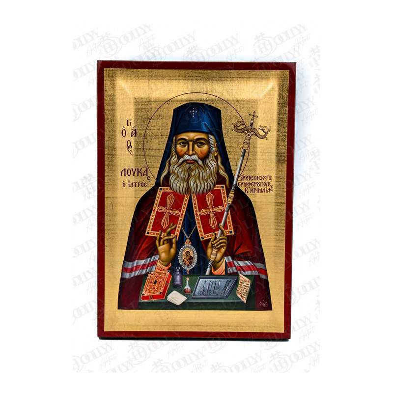 Saint Luke of Crimea the Surgeon, Orthodox icon, gold-leaf serigraphy on canvas, Patron Saint of Doctors