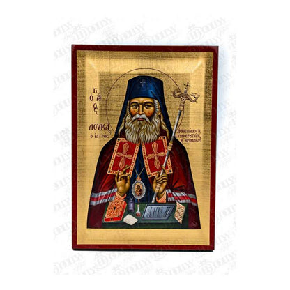 Saint Luke of Crimea the Surgeon, Orthodox icon, gold-leaf serigraphy on canvas, Patron Saint of Doctors