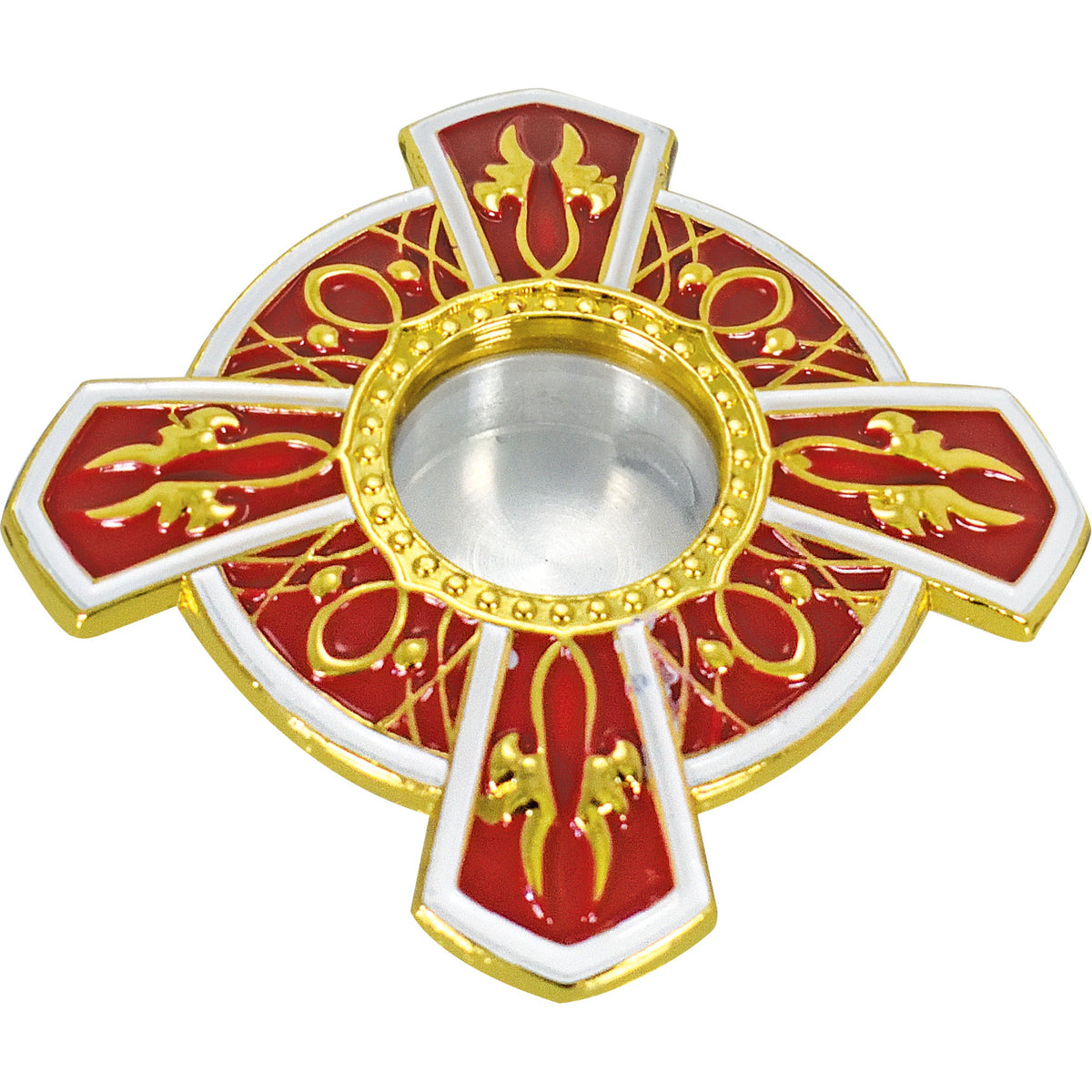 Cross Reliquary in Red and White - TheHolyArt