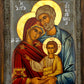 Ícono de San Andrés Apóstol, ícono ortodoxo griego hecho a mano de San Andrés, placa de madera para colgar en la pared con arte bizantino y pan de oro, regalo religioso