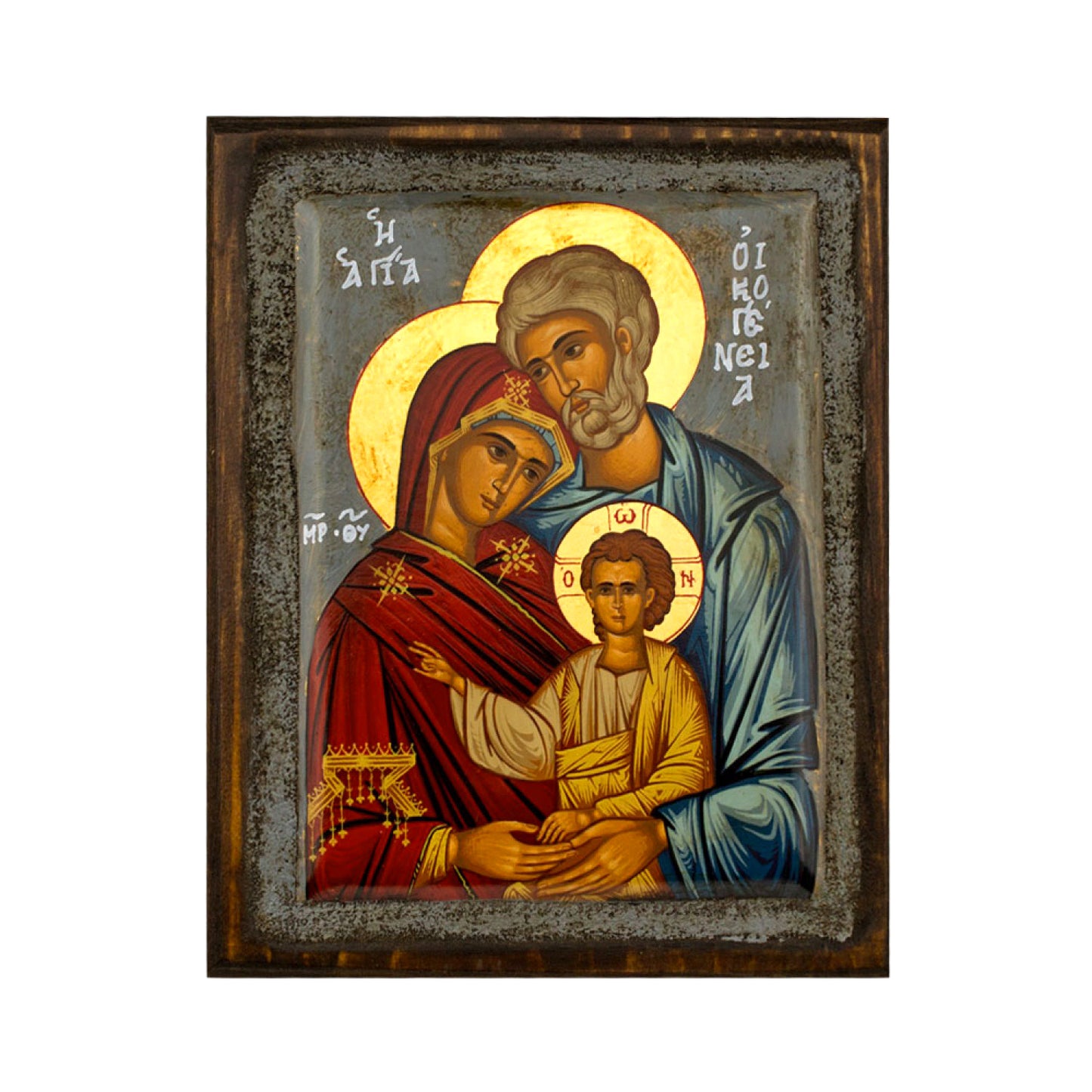 Ícono de San Andrés Apóstol, ícono ortodoxo griego hecho a mano de San Andrés, placa de madera para colgar en la pared con arte bizantino y pan de oro, regalo religioso