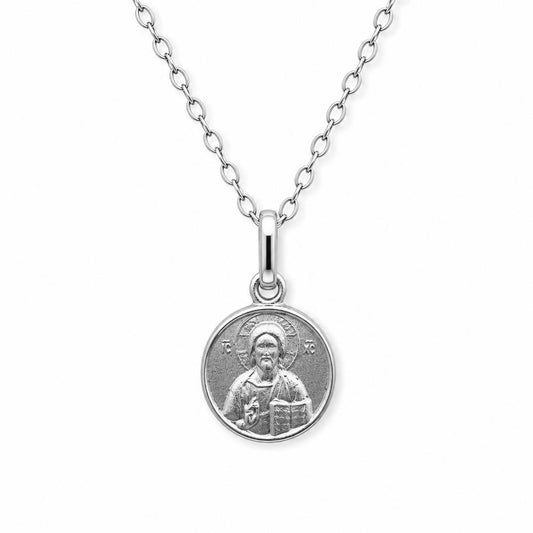 Christ Pantocrator Round Medallion Necklace - TheHolyArt