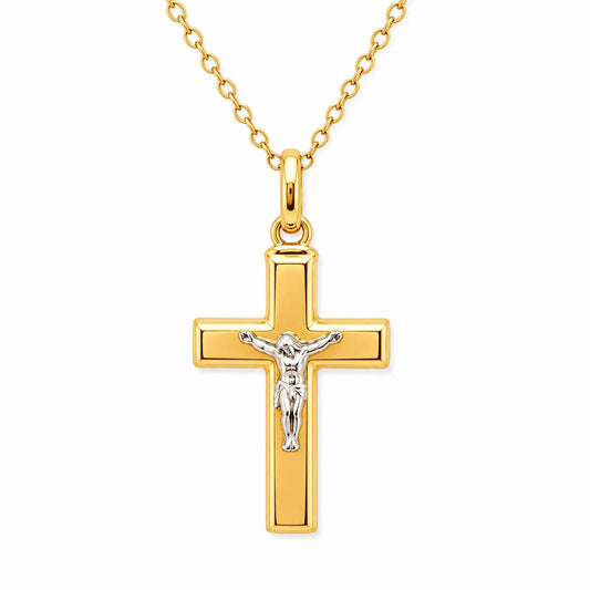 Crucifix with Silver Corpus Necklace - TheHolyArt