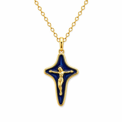 Enamel Cross Necklace - TheHolyArt