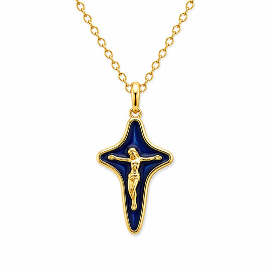 Enamel Cross Necklace - TheHolyArt
