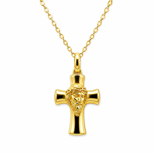 Byzantine Cross with Christ Necklace - TheHolyArt