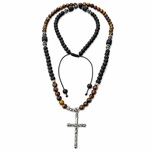 Men's Rosary Necklace - TheHolyArt