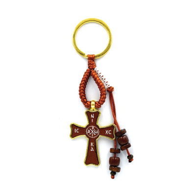 Metal keychain IC XC NIKA red