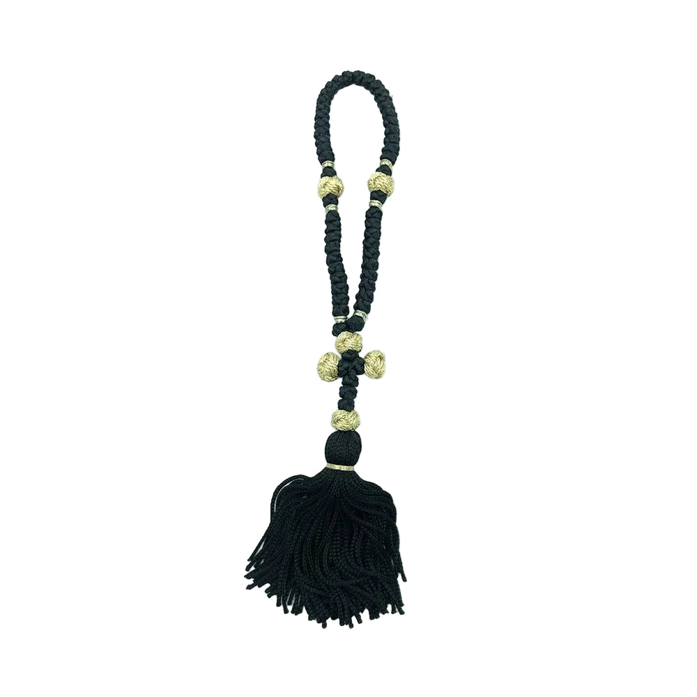 Prayer Rope 50 knot with Walnut Knot Greek Orthodox Komboskini