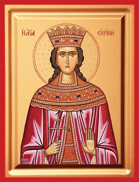 Saint Irene - detail (carved wood)