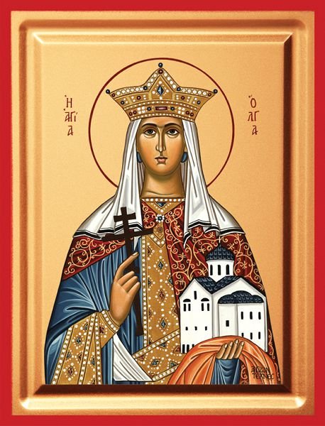Saint Olga - detail (carved wood)