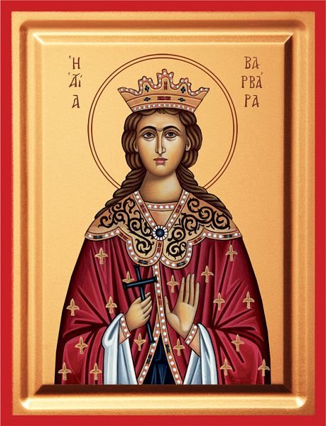 Saint Barbara - detail (carved wood)